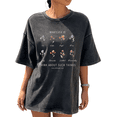 thumbnail image 1 of Black Washed Floral Message Print Tshirt Graphic Tees Faith Inspired Quote Loose Shirts Short Sleeve S-2XL Everyday Tops, 1 of 5
