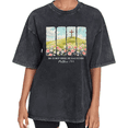 thumbnail image 1 of Black Washed Matthew 28 6 He Is Not Here He Has Risen Christian Easter Cross Print Tshirt Graphic Tees Vintage Faith Shirts S to 2XL Tops, 1 of 5