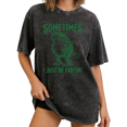 thumbnail image 1 of Black Washed Print Tshirt Graphic Tees Shirts Vintage Funny Frog Humor Casual S 2XL Tops, 1 of 5