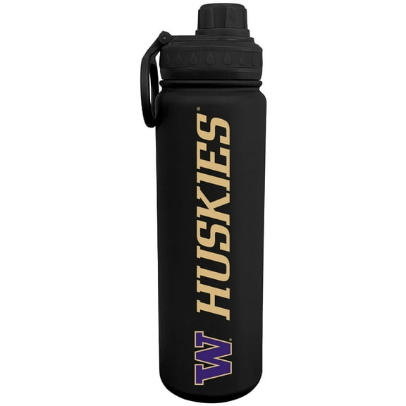Black Washington Huskies 24oz. Stainless Sport Bottle