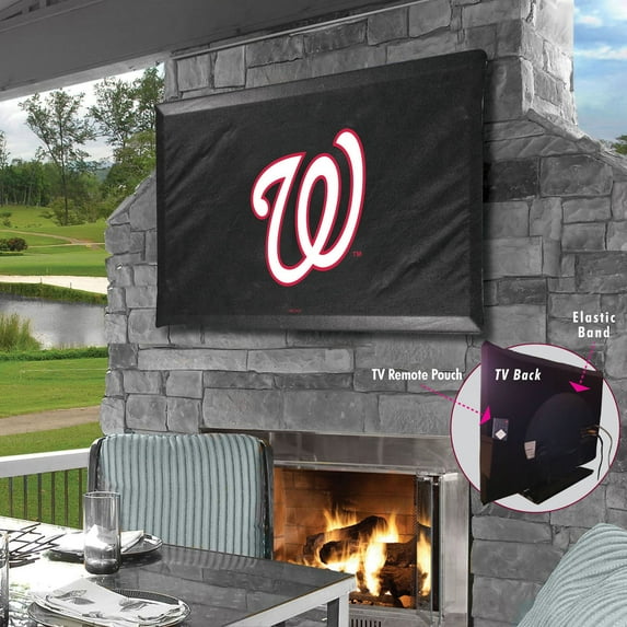 Black Washington Nationals 46" x 28" TV Cover