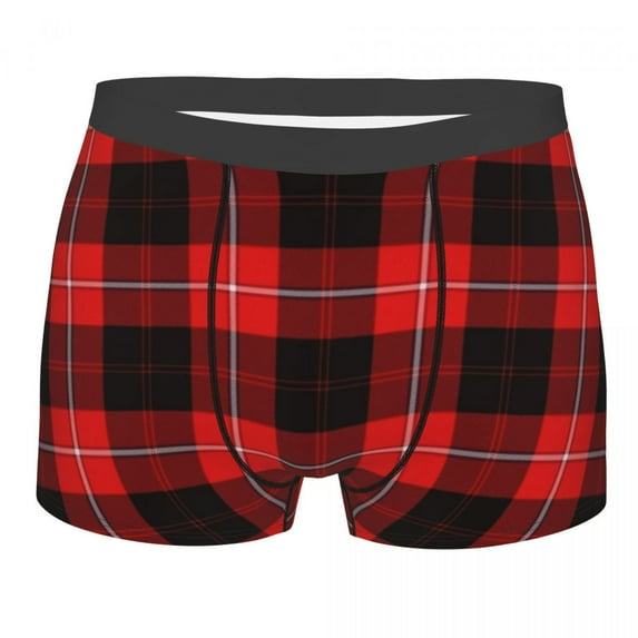 Black Watch Tartan Underwear Male Sexy Print Customized Scotland Plaid Gingham Boxer Briefs Shorts Panties Soft Underpants