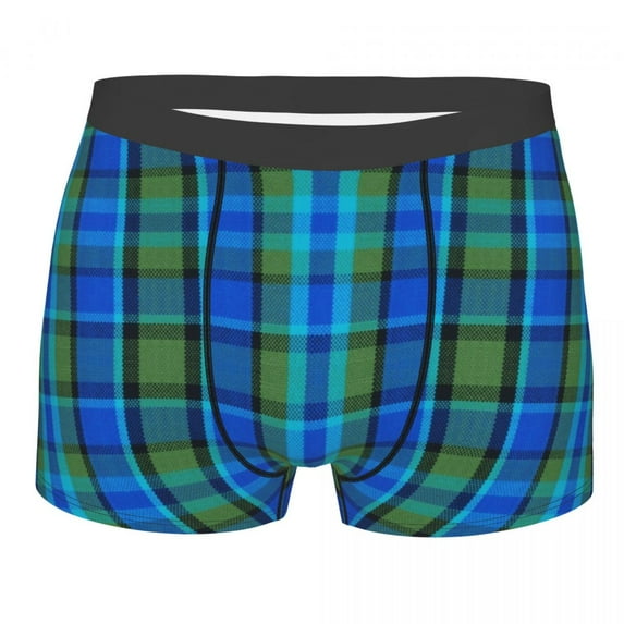 Black Watch Tartan Underwear Male Sexy Print Customized Scotland Plaid Gingham Boxer Briefs Shorts Panties Soft Underpants