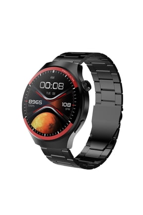 Black Watch4Pro Smart Watch With 1.5-Inch Ips Touch Screen, Bt 5.0 For Ios Android, Heart Rate Monitor, Wireless Charging And Alloy Frame