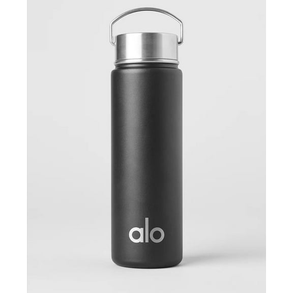 Black Water Bottle 24oz Stainless Steel