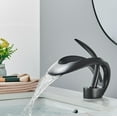 Black Waterfall Single Handle/Hole Bathroom Sink Faucet Basin Vanity