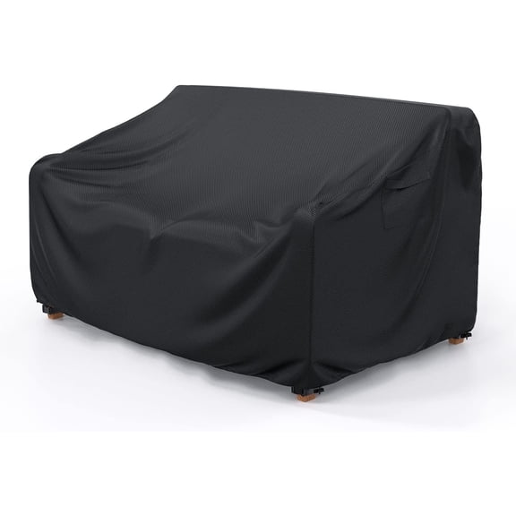 Black Waterproof 3-Seater Patio Cover - Heavy Duty with Air Vents (78"x42"x32")