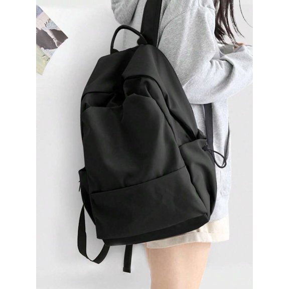 Black Waterproof Daypack For University And Travel - Medium Size Unisex