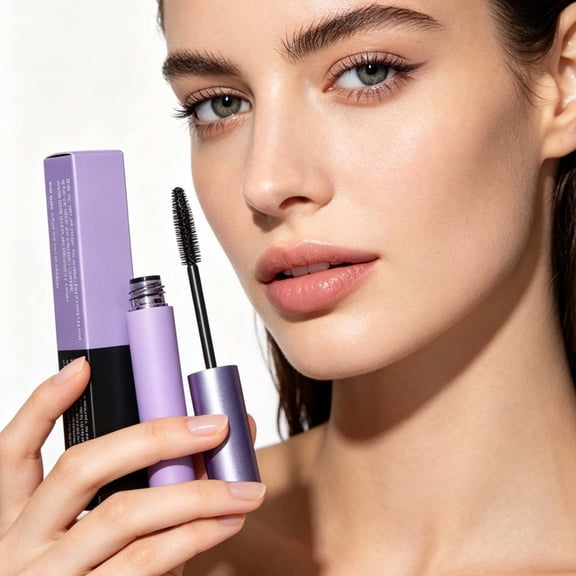 Black Waterproof Mascara, Mascara Volume and Length, Natural Length Slim Volume, Separated Lashes, Long Lasting Smudge-Proof No Flaking Tint