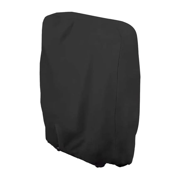 Black Waterproof Oxford Folding Chair Cover with Drawstring for Outdoor Patio Furniture Weather Protection, 1Pcs