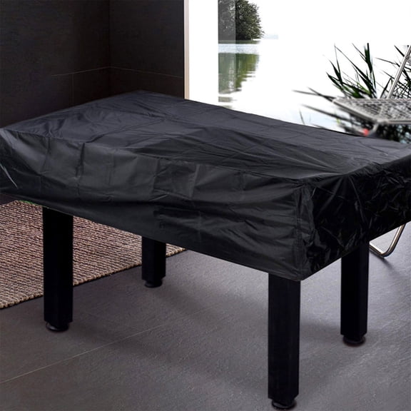 Black Waterproof Pool Table Cover Dustproof Heavy Duty Billiard Table Protector Furniture Cover for Game Room Indoor Outdoor Use Game Room Furniture Protect