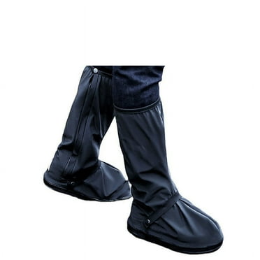 Black Waterproof Rain Boot Shoe Cover 1 Pair