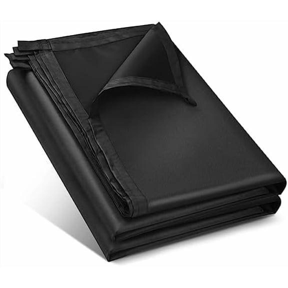 Black Waterproof Tarp Cover for Outdoor: Multi-Purpose Oxford Tarpaulin with Reinforced Webbing Loops for Camping Boat Pool Roof Tent - Durable and Tear Resistant (5ftx5ft)