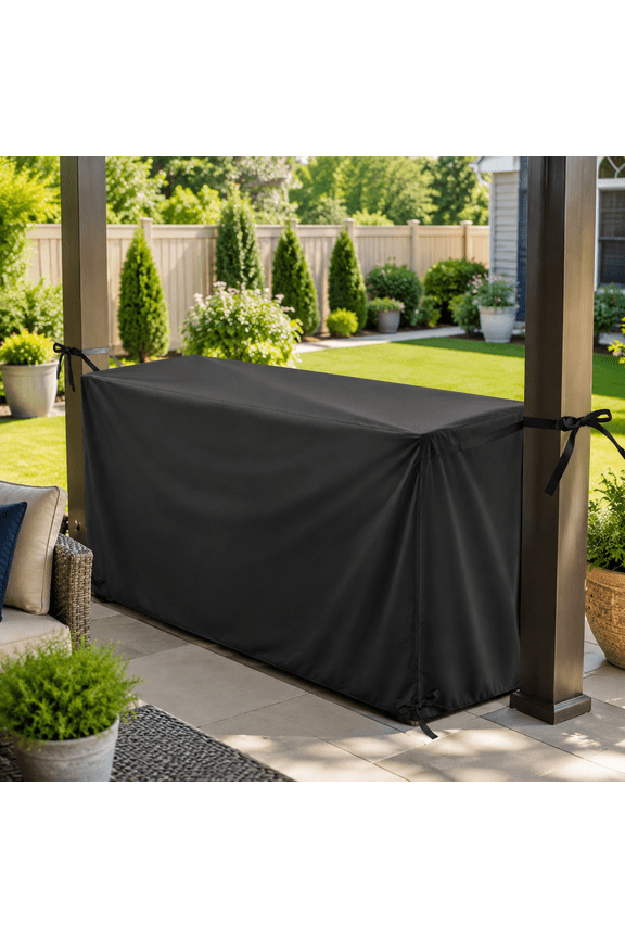 Black Waterproof Tarp for Outdoor: UV/Tear-Resistant Cover for Rain | Multi-Purpose Oxford Tarpaulin with Reinforced Webbing Loops for Camping Boat Pool Roof Tent