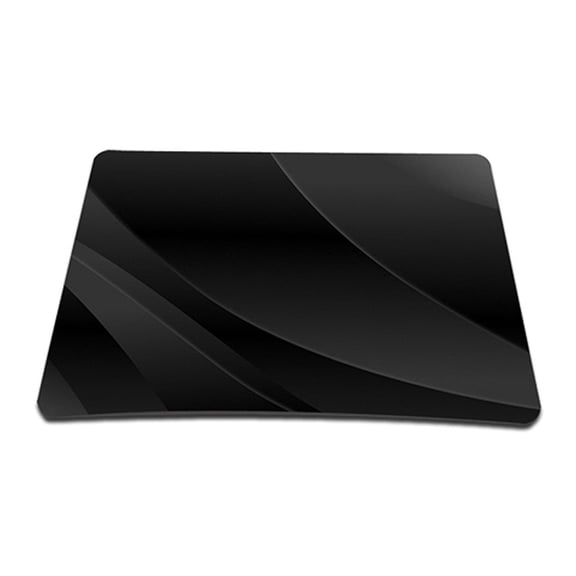 Black Waves Colored 1 X Standard 7 x 9 Rectangle Non - Slip Rubber Mouse Pad