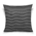 thumbnail image 1 of Black Wavy Textured Pattern 20x20 Inch Plush Velvet Pillowcase Double Sided Print, Hidden Zipper, 1 of 7