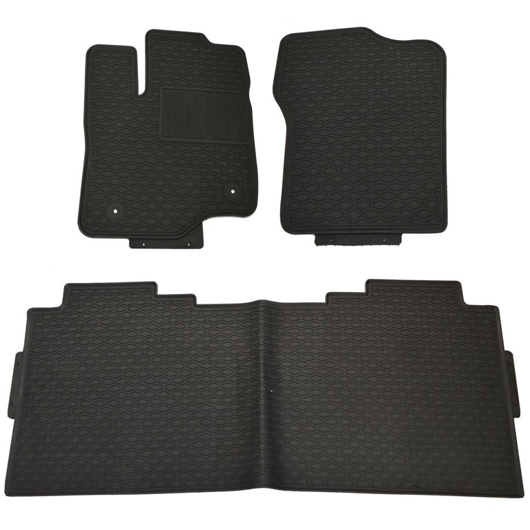 F-150 2015-2020 3pc Black All Weather Rubber Floor Mats