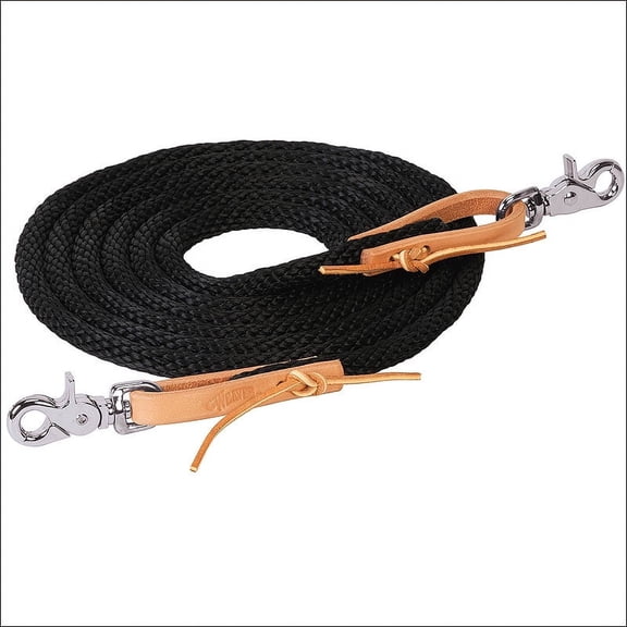 Weaver Leather Poly Roper Rein S1 (Black) / 5/8x10'