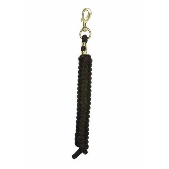 Black Weaver Tack Horse Poly Lead Rope W/ Solid Brass 225 Snap