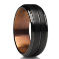 thumbnail image 1 of Black Wedding Ring,Espresso Wedding Ring,Black Tungsten Ring,Tungsten Carbide Ring,Engagement Ring,8mm Ring, 1 of 4