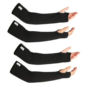 1 Pair Black Polyester Cut-resistant Sleeve, Arm Protection Sleeve ...