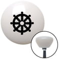 thumbnail image 1 of Black Wheel of Dharma White Retro Shift Knob with M16 x 1.5 Insert Shifter Auto, 1 of 1