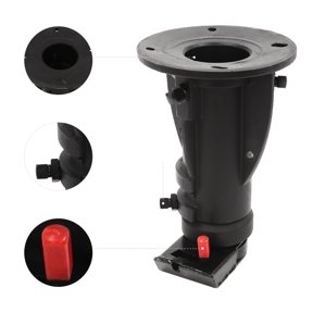 Black Wheel to Gooseneck Adapter Adjustable 5th Wheel Adapter for Camper/RV/Trailer's Kingpin Box