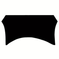 Black 6FT Fitted Spandex Tablecloth, Waterproof Wrinkle Free Washable Elastic Table Cover for 6 Foot Rectangle Folding Tables, Stretch Rectangular Table Cloth for Wedding, Banquet, Party