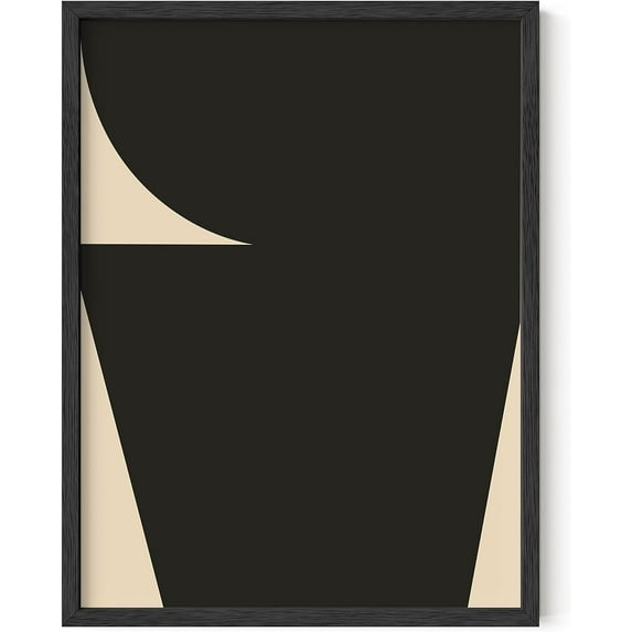 Black and White Abstract Art Prints - by Haus and Hues | Mid Century Modern Wall Decor Black Abstract Wall Art Black and White Mid Century Modern Poster Black Abstract Art Wall Decor UNFRAMED 12"x16"
