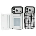 thumbnail image 1 of Black White Abstract Lines Pattern Leather Wallet Case for iPhone 12 mini Wallet Case Card Holder Flip, 1 of 8
