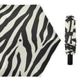 thumbnail image 1 of Black White Abstract Zebras Pattern All Weather Umbrella Triple Folding Parasol 6 Ribs UV Protection Portable, 1 of 8
