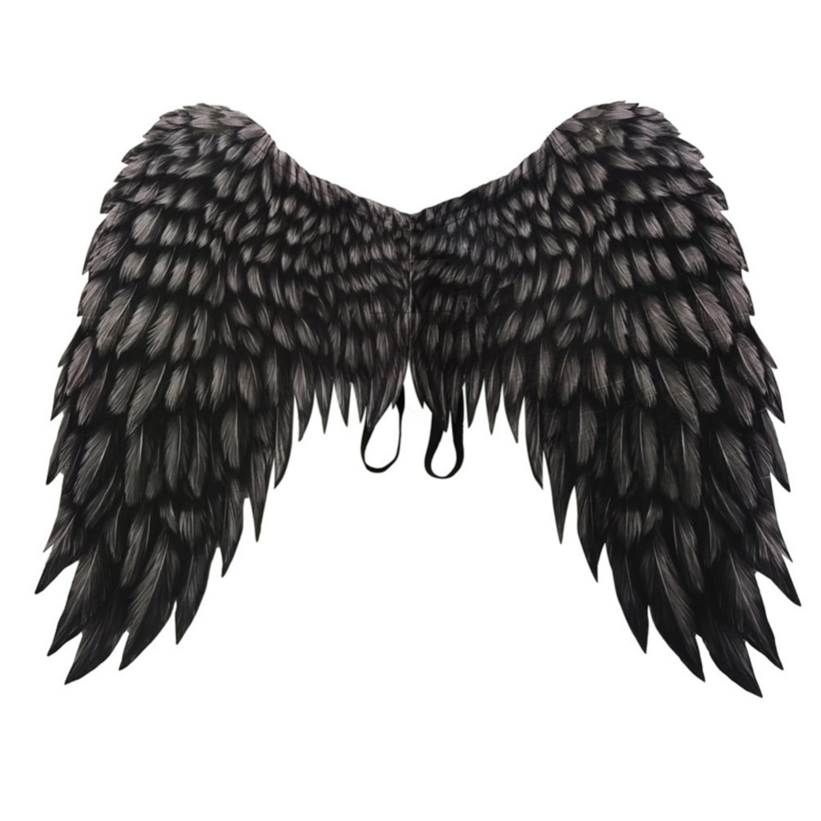 Black/White Adult Angel Wing 38" by 29.8" Black Feather Wing