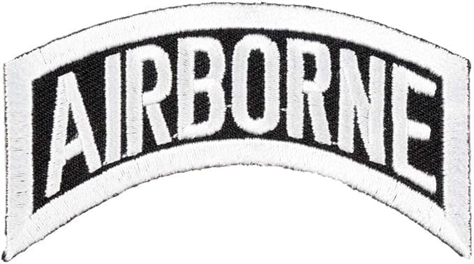 Black & White Airborne Rocker Tab Patch, U.S. Army Patches - Walmart.com