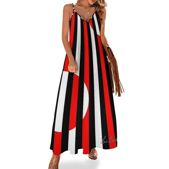 Black White And Red All Over! Sleeveless Dress Loose Women's Dress Dresses Luxury Evening Dresses
