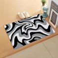 Black White Antifatigue Kitchen Bath Door Mat Cushioned Runner Rug