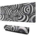 thumbnail image 1 of Black and White BallLine Theme&nbsp;pad Mousewaterproofnon Slip&nbsp;for Office Home Work Gaminggaming Mouse PadRubber Base Mousepad with Stitched Edges 31.5x11.8inches, 1 of 7