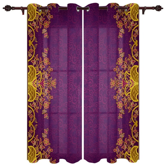 Black White Baroque Pattern Flower Vine Abstract Window Curtains Scenic Curtains for Living Room Decorative Items Living Room