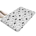 thumbnail image 1 of Black White Baseball Icons Flannel Non Slip Door Rugs,Washable Door Mats Indoor,Decorative Door Mats,Dirt-Resistant and Absorbent Doormat for Entrance,Bedroom,Kitchen,Bathroom,23.5"x16", 1 of 5