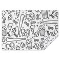thumbnail image 1 of Black White Baseball Snacks Pattern Rectangle Tablecloth 60"x84",Waterproof Polyester Rectangle Table Cloth, Wipeable Spillproof Polyester Tablecloth for Dining, Camping, Indoor and Outdoor, 1 of 5