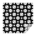 thumbnail image 1 of Black White Baseball Stars Pattern Square Tablecloth,Waterproof Square Table Cover,Wipeable Spillproof Washable Table Cover for Home Kitchen Party Decor 42"X42"(107x107cm), 1 of 6