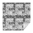 thumbnail image 1 of Black and White Baseball Words Pattern Square Tablecloth,Waterproof Square Table Cover,Wipeable Spillproof Washable Table Cover for Home Kitchen Party Decor 42"X42"(107x107cm), 1 of 6