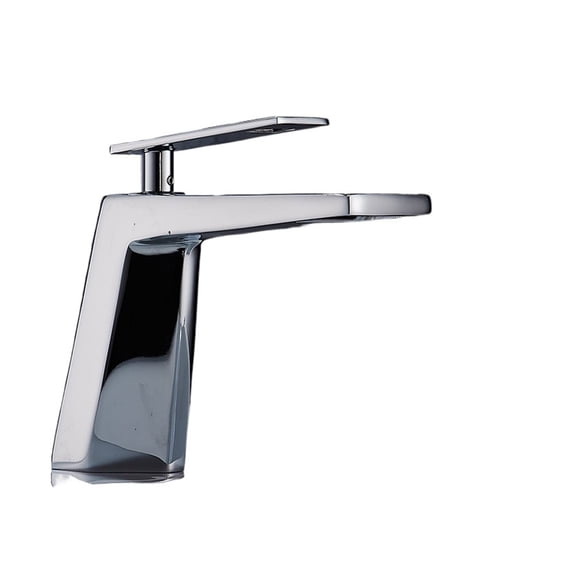 Black White Bathroom Basinfaucet, Hollow Shape Bath Waterfall Faucets, Single Handle Water Mixer Tap 80015 - Modern Design