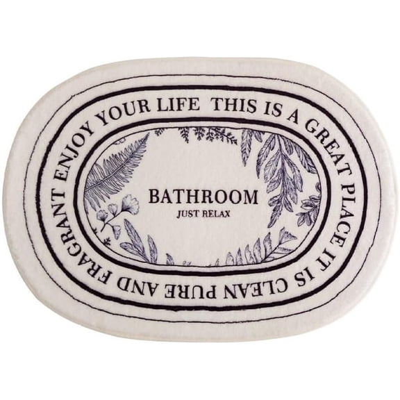 Black and White Bathroom Rug 20x32inch Super Soft and Plush, Cute Aesthetic Bath Mat Non-Slip, Machine Washable Bath Rugs for Bathroom Shower Toilet Tub Bathmat Carpets