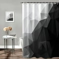 thumbnail image 1 of Black and White Bathroom Shower Curtain Abstract Stereoscopic Geometric Pattern Shower Curtain with Hooks Polyester Waterproof Fabric Modern Minimalist Art Shower Curtain Decor, 72x72 Inch, 1 of 6