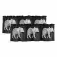 thumbnail image 1 of Black White Bear Curtain Valances for Windows, Kitchen Valance Window Treatments Panel 2 Pack, Farmhouse Country Rustic Wooden Grain Rod Pocket Short Curtains for Bathroom Bedroom 42 x 12 Inch, 1 of 8