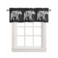 thumbnail image 1 of Black White Bear Kitchen Valances for Windows Farmhouse Linen Window Valance Curtain for Living Room Window Treatment Farmhouse Country Vintage Wood Grain Valance Rod Pocket Topper, 54 x 18 Inch, 1 of 6