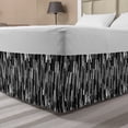 thumbnail image 1 of Black and White Bed Skirt, Barcode Pattern Abstraction Vertical Stripes in Grayscale Colors, Elastic Bedskirt Dust Ruffle Wrap Around for Bedding Decor, 4 Sizes, Black Grey White, by Ambesonne, 1 of 2