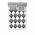 thumbnail image 1 of Black and White Bedding Set with Sheet & Covers, Art Deco Style Inspired Simplistic Monochrome Square Tiles Modern Art, Printed Bedroom Decor 2 Shams, 4 Sizes, Black and White, by Ambesonne, 1 of 3