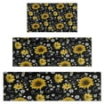 thumbnail image 1 of Black White Bee Heart Sunflower Pattern Kitchen Rugs Sets Of 3,Kitchen Runner Rugs Non Skid Washable,Decorative Kitchen Floor Mats for Kitchen,Sink,Laundry,17"x30"+ 17"x47" + 17"x59", 1 of 6