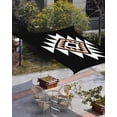 thumbnail image 1 of Black White Beige Boho Sun Shade Sail 12'x16' Rectangle Outdoor Shade Canopy, Western Geometric Aesthetic Porch Shades Outdoor Sun Blocking Screen, Sunshade Cloth Covers for Patio/Deck/Garden, 1 of 5